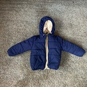 Sherpa lined toddler coat